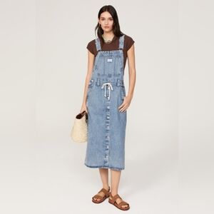 Levi's Premium Lexie Skirtall Jumper Dress | Sz M| Denim Overall Dress, Jumper